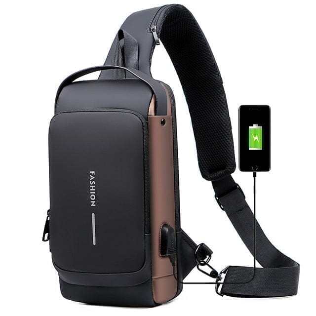 Mochila Anti-Furto Com Senha USB Slim Bag - MaxHome